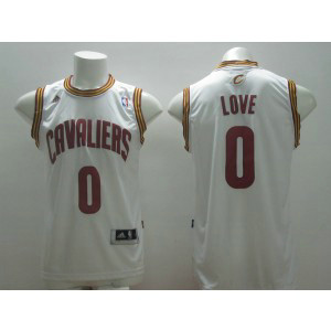 NBA Cavaliers 0 Kevin Love White Revolution 30 Men Jersey
