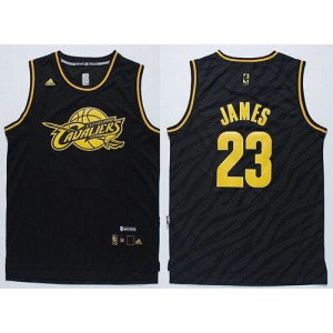 NBA Cavaliers 23 LeBron James Black Precious Metals Men Jersey