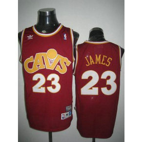 NBA Cavaliers 23 LeBron James Red CAVS Mitchell and Ness Men Jersey