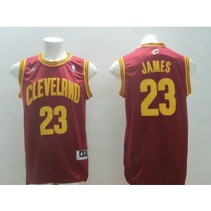 NBA Cavaliers 23 LeBron James Red Men Jersey 1
