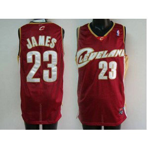 NBA Cavaliers 23 LeBron James Red Men Jersey