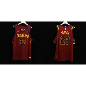 NBA Cavaliers 23 LeBron James Red New AU Style Men Jersey