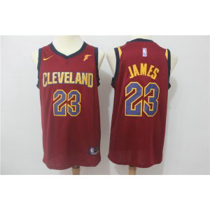NBA Cavaliers 23 LeBron James Red Nike Swingman Men Jersey
