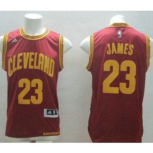 NBA Cavaliers 23 LeBron James Red Road Revolution 30 Men Jersey