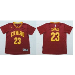 NBA Cavaliers 23 LeBron James Red Short Sleeve Men Jersey