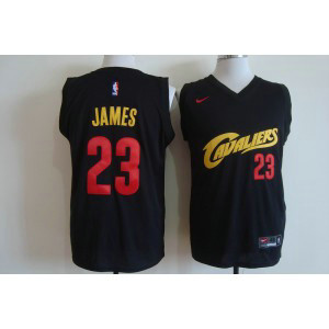 NBA Cavaliers 23 Lebron James Black Nike Men Jersey 2