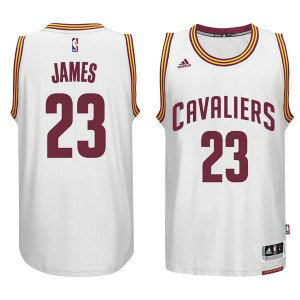 NBA Cavaliers 23 Lebron James White Home Swingman Men Jersey