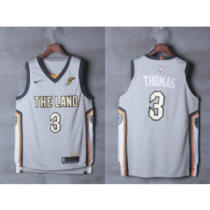NBA Cavaliers 3 Isaiah Thomas Gray City Edition Nike Men Jersey