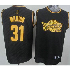 NBA Cavaliers 31 Shawn Marion Black Precious Metals Men Jersey