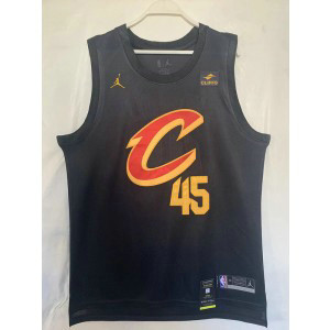 NBA Cavaliers 45 Donovan Mitchell Black Jordan Men Jersey