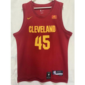 NBA Cavaliers 45 Donovan Mitchell Red Nike Men Jersey