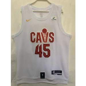 NBA Cavaliers 45 Donovan Mitchell White Nike Men Jersey