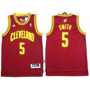 NBA Cavaliers 5 J.R. Smith Red Revolution 30 Men Jersey