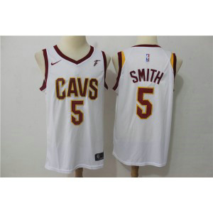 NBA Cavaliers 5 J.R. Smith White Nike Swingman Men Jersey