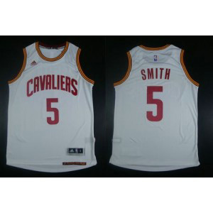 NBA Cavaliers 5 J.R. Smith White Revolution 30 Men Jersey