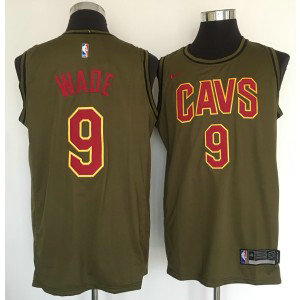NBA Cavaliers 9 Dwayne Wade Olive Nike Swingman Men Jersey