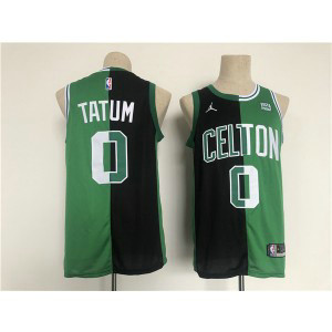 NBA Celtics 0 Jayson Tatum 2022 Green Black Basketball Men Jersey