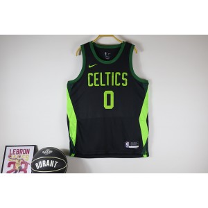 NBA Celtics 0 Jayson Tatum Black Nike Men Jersey