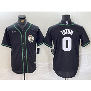 NBA Celtics 0 Jayson Tatum Black Vapor Baseball Limited Men Jersey