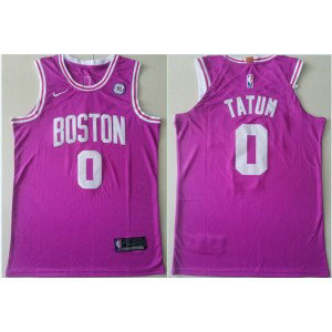 NBA Celtics 0 Jayson Tatum Purple Nike Men Jersey