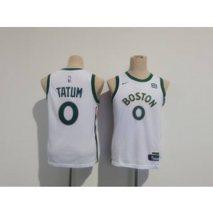 NBA Celtics 0 Jayson Tatum White 2023 City Nike Youth Jersey