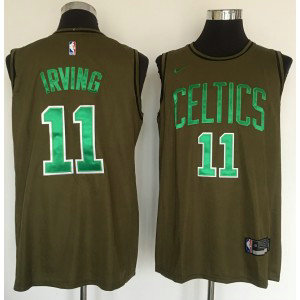 NBA Celtics 11 Kyrie Irving Olive Nike Swingman Men Jersey