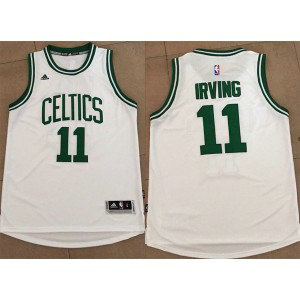NBA Celtics 11 Kyrie Irving White Adidas Men Jersey