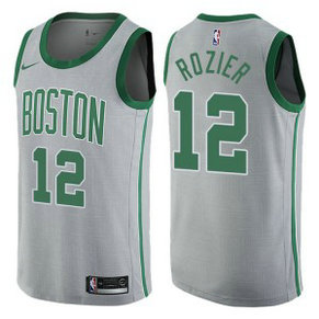 NBA Celtics 12 Terry Rozier Gray City Edition Nike Men Jersey