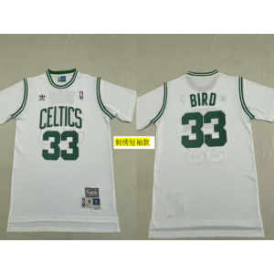 NBA Celtics 33 Bird White Throwback Men Jersey