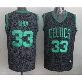 NBA Celtics 33 Larry Bird Black Crazy Light Men Jersey