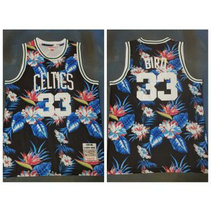 NBA Celtics 33 Larry Bird Black Fashion Hardwood Classics Men Jersey