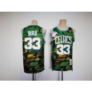 NBA Celtics 33 Larry Bird Green Hardwood Classics Men Jersey