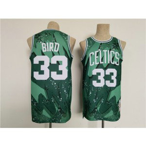 NBA Celtics 33 Larry Bird Green Throwback Basketball Men Jersey