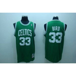 NBA Celtics 33 Larry Bird Green Throwback Men Jersey