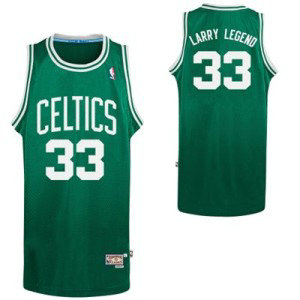 NBA Celtics 33 Larry Bird Soul Larry Nickname Kelly Green Men Jersey