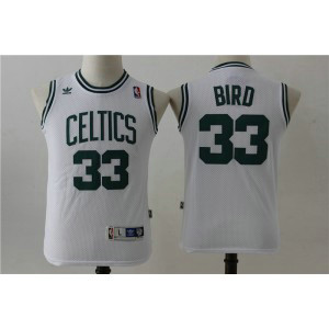 NBA Celtics 33 Larry Bird White Youth Jersey