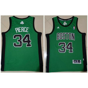 NBA Celtics 34 Paul Pierce Green Black Men Jersey