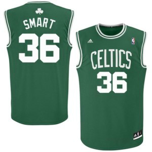 NBA Celtics 36 Marcus Smart 2014 Draft Pick Kelly Green Men Jersey