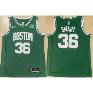NBA Celtics 36 Marcus Smart Green Basketball Men Jersey