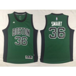 NBA Celtics 36 Marcus Smart Green With Black Number Men Jersey