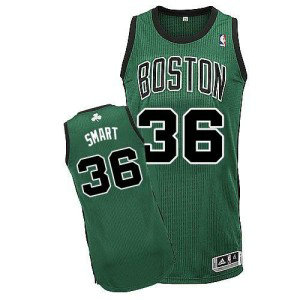 NBA Celtics 36 Marcus Smart Green With Black Revolution 30 Men Jersey