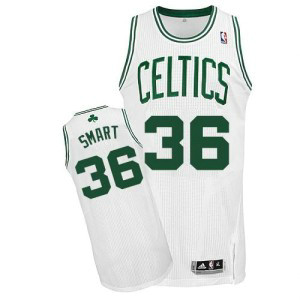 NBA Celtics 36 Marcus Smart White Revolution 30 Men Jersey
