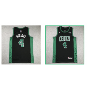 NBA Celtics 4 Holiday Black Jordan Men Jersey