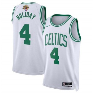 NBA Celtics 4 Jrue Holiday White 2024 Finals Nike Men Jersey NBA Celtics 4 Jrue Holiday White 2024 Finals Nike Men Jersey