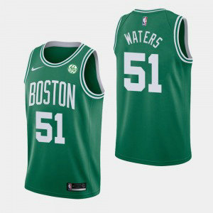 NBA Celtics 51 Tremont Waters Green Nike Men Jersey with Sponsor Patch