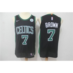 NBA Celtics 7 Jaylen Brown Black Nike Authentic Men Jersey