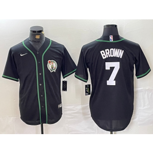 NBA Celtics 7 Jaylen Brown Black Vapor Baseball Limited Men Jersey