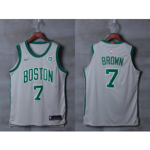 NBA Celtics 7 Jaylen Brown Gray City Edition Nike Men Jersey