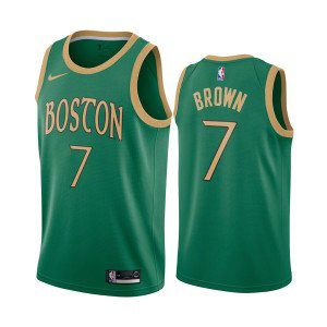 NBA Celtics 7 Jaylen Brown Green City Edition Nike Men Jersey