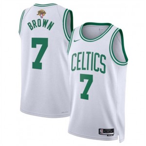 NBA Celtics 7 Jaylen Brown White 2024 Finals Nike Men Jersey NBA Celtics 7 Jaylen Brown White 2024 Finals Nike Men Jersey